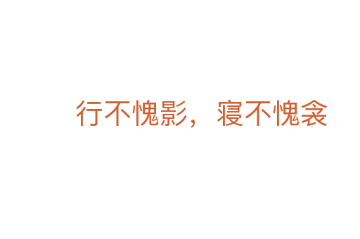 行不愧影，寢不愧衾