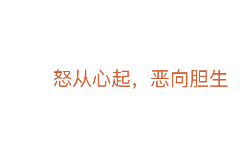 怒從心起，惡向膽生